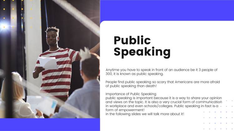 PPT slide on Public Speaking