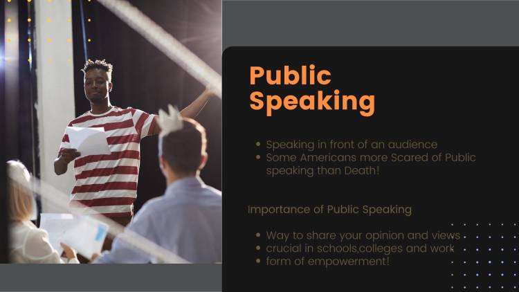 Slide on Public Speaking