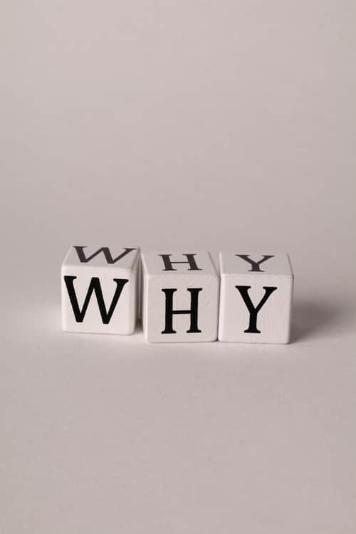 Blocks that read 'WHY'